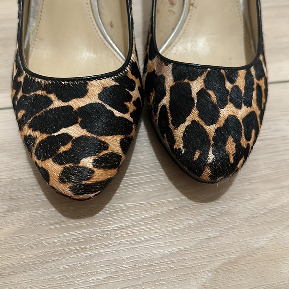 VGUC COACH New York Giovanna Calfhair Fur Hair Pointed High Heels Animal Print - Picture 4 of 11